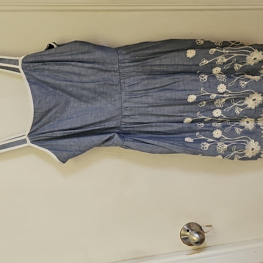 Francesca's Collection Buttons Chambray Dress - image 1